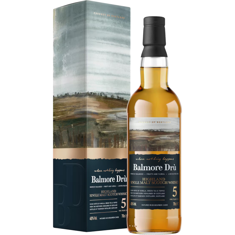BALMORE DRU WHISKY 5YO SINGLE MALT 40% 0.7L BOX